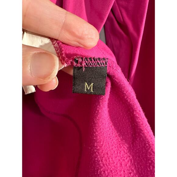 Postcard Italy Ski Top Womens Medium Pink Performance 1/4 Zip Pullover Stretch - Picture 5 of 9